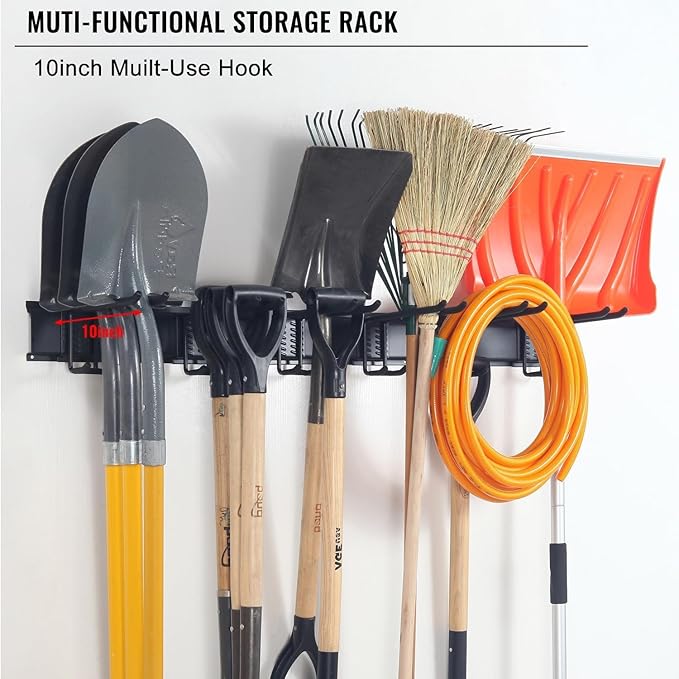 Wall Mount Tool Storage Rack, Heavy Duty Garage Storage Tool Organizer
