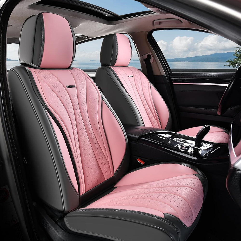 Coverado Car Seat Covers Full Set, Universal Seat Cover for Cars, Luxury Faux...