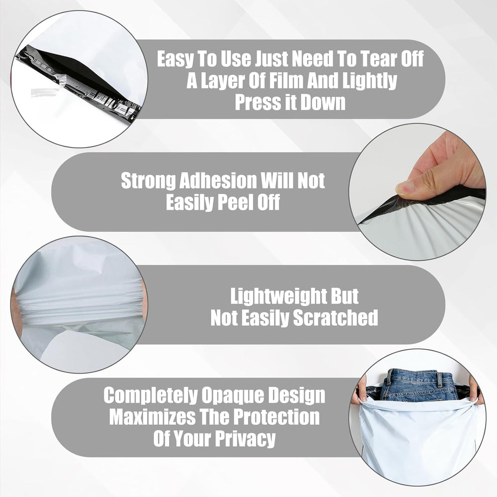 10"x13" Poly Mailers 500Pcs Shipping Bags for Clothes, Strong Adhes...