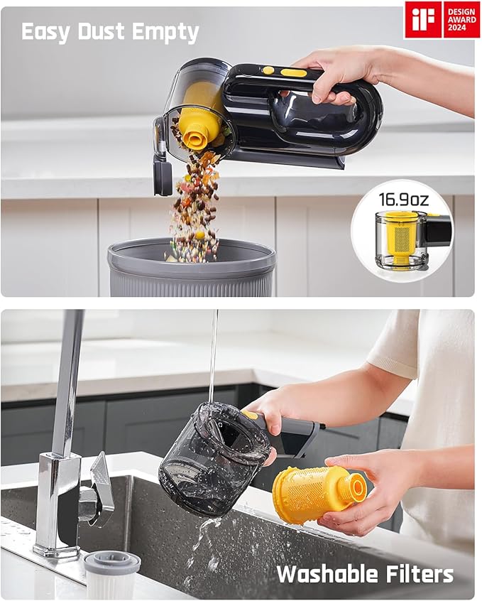 Fanttik Fold V10 APEX Pivot Cordless Car Vacuum, 17000Pa Handheld Vacuum