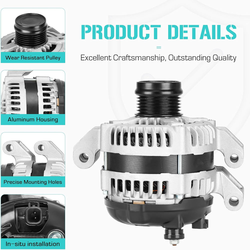 New Alternator 3.6 3.6L Fit for Chrysler 300 2011-2017, for Dodge Charger Cha...