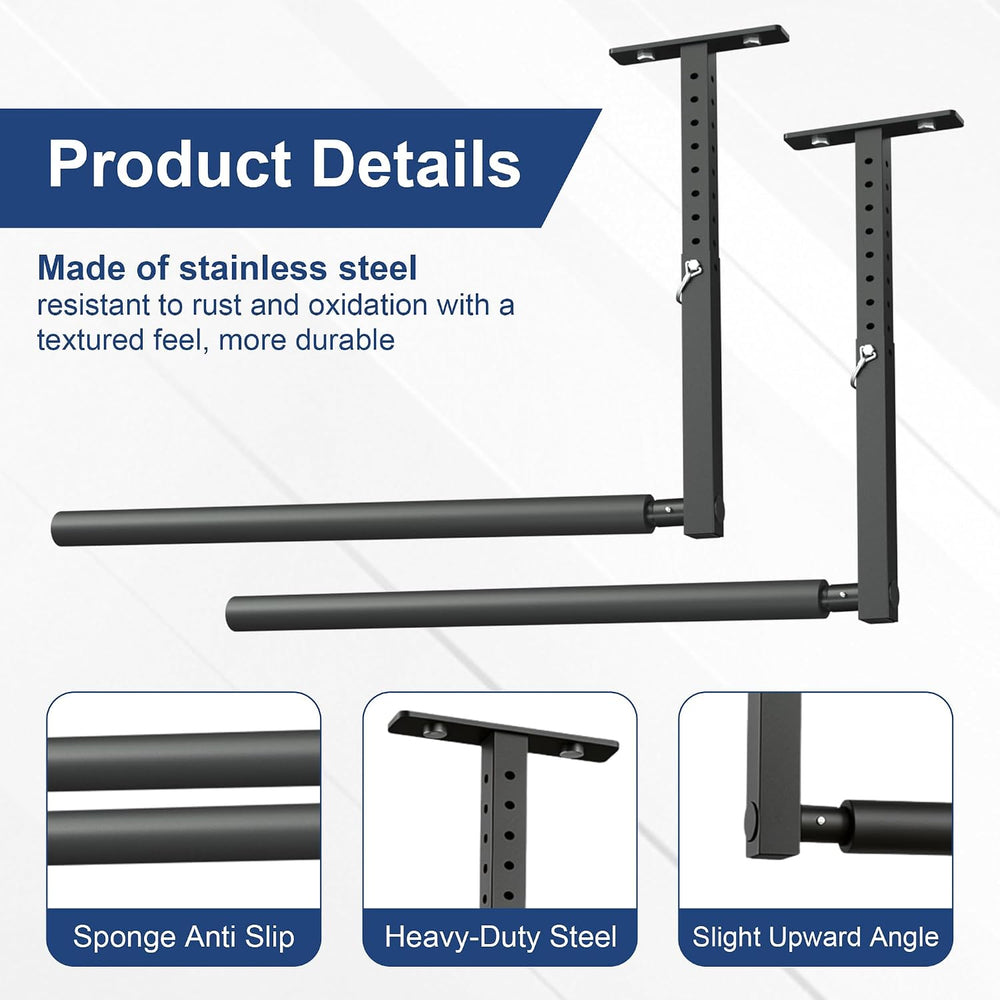 Stainless Steel Ceiling Storage Rack, 10"-18" Height Adjustable,Kay...