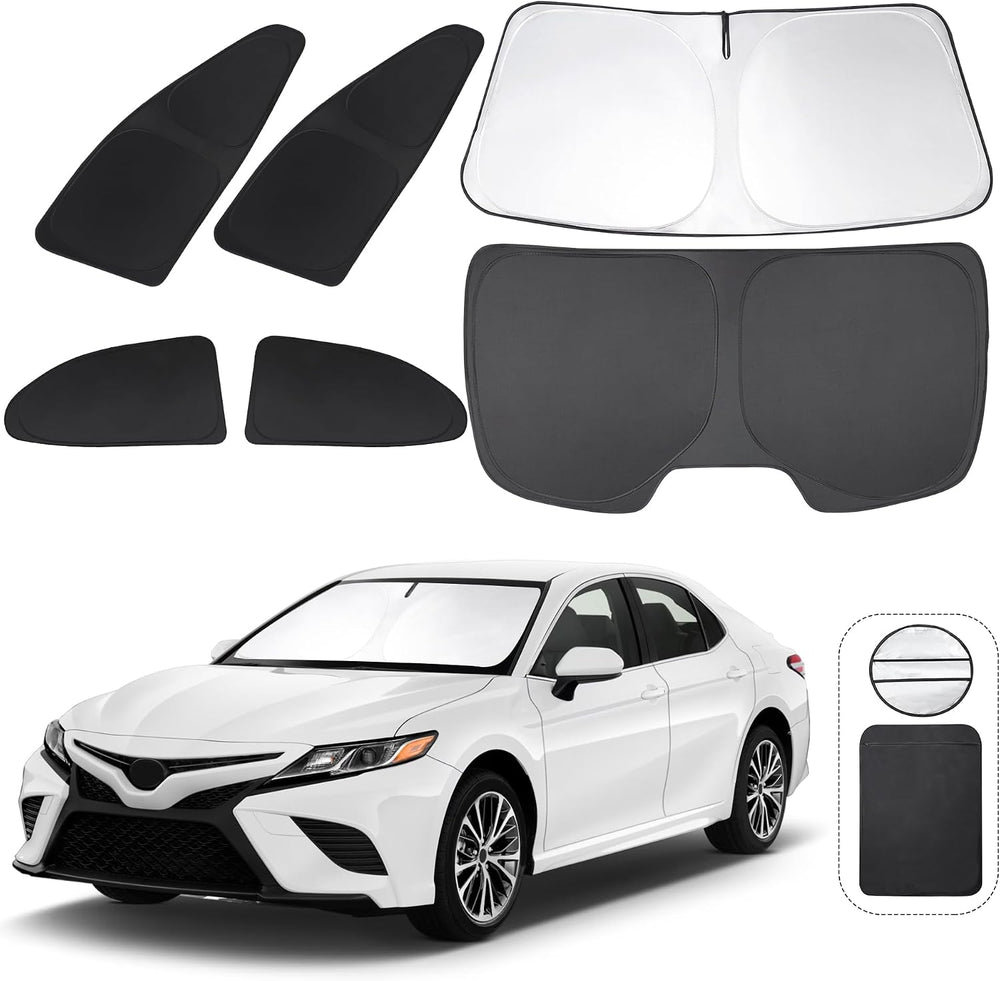 TINGLU Window Shades for Toyota Camry 2018-2024 Accessories Car Side Full (6PCS)
