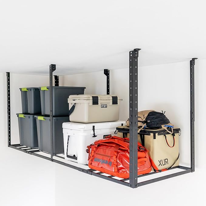 StoreYourBoard 3 x 8 ft Garage Storage Rack, Ceiling Shelf Overhead Organization