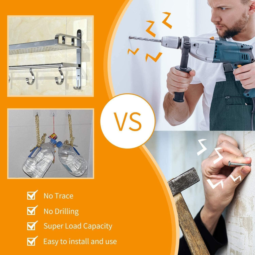 Linwnil Adhesive Screws Wall Mount Hanging Nails No-Trace No Drilling Stick-o...