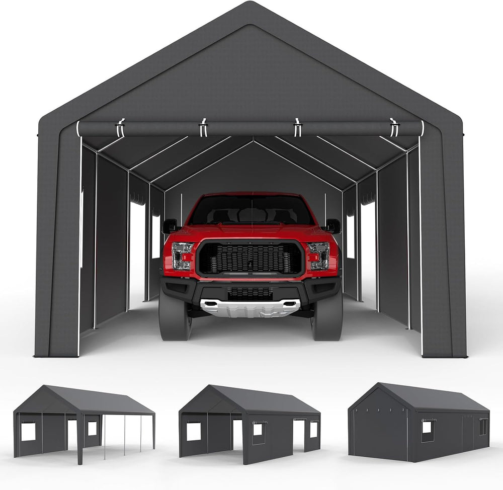 13x25 FT Heavy Duty Carport, Portable Garage Car Ports