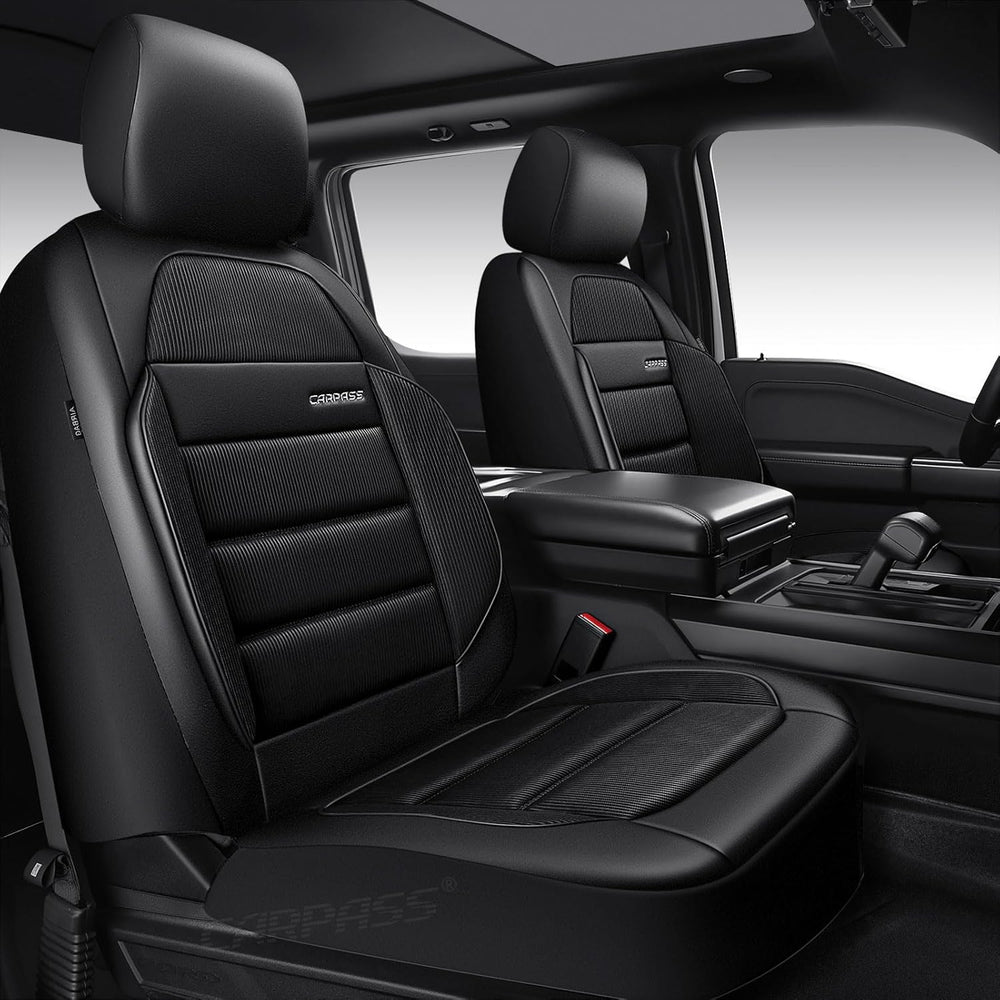 CAR PASS Memory Foam Seat Covers Front, Airy Cool Mesh Thick Car Seat Covers,...