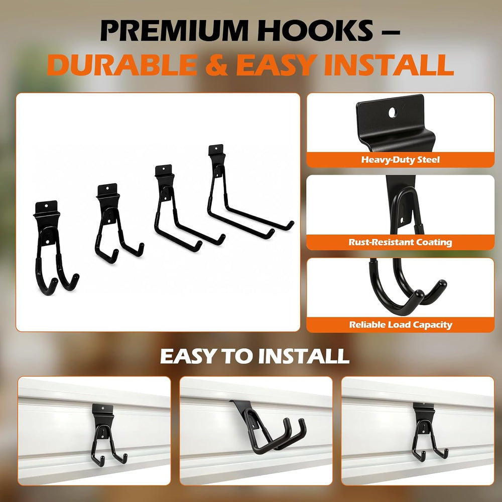 Hook Set Compatible with Gladiator GearTrack & GearWall, Heavy-Duty Metal...