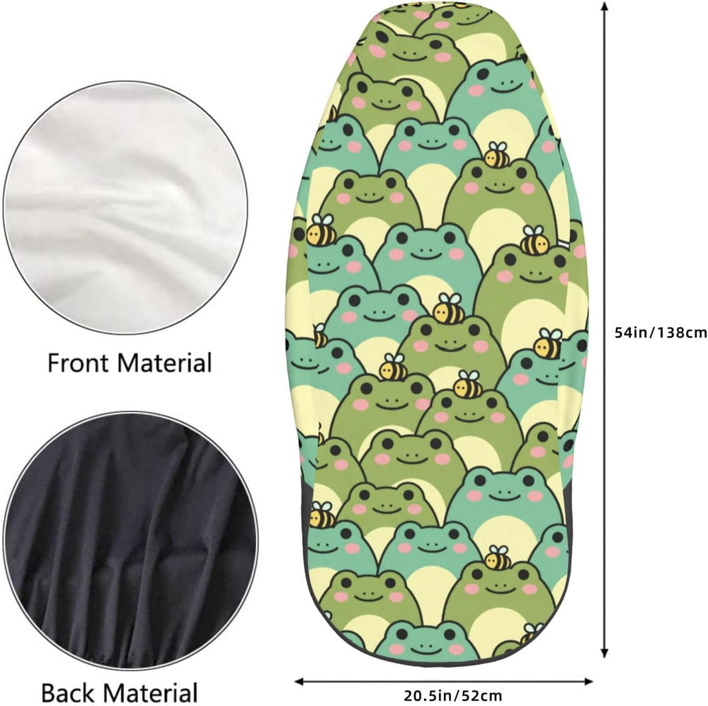 Delerain Car Seat Covers Set 2Pcs, Cute Chubby Frog Universal Front Car Seats...
