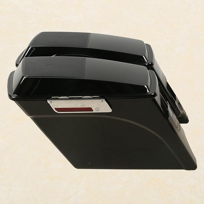 XFMT 5" Stretched Saddlebags Extended Saddle Bags W/ 6x9 Speaker Llids