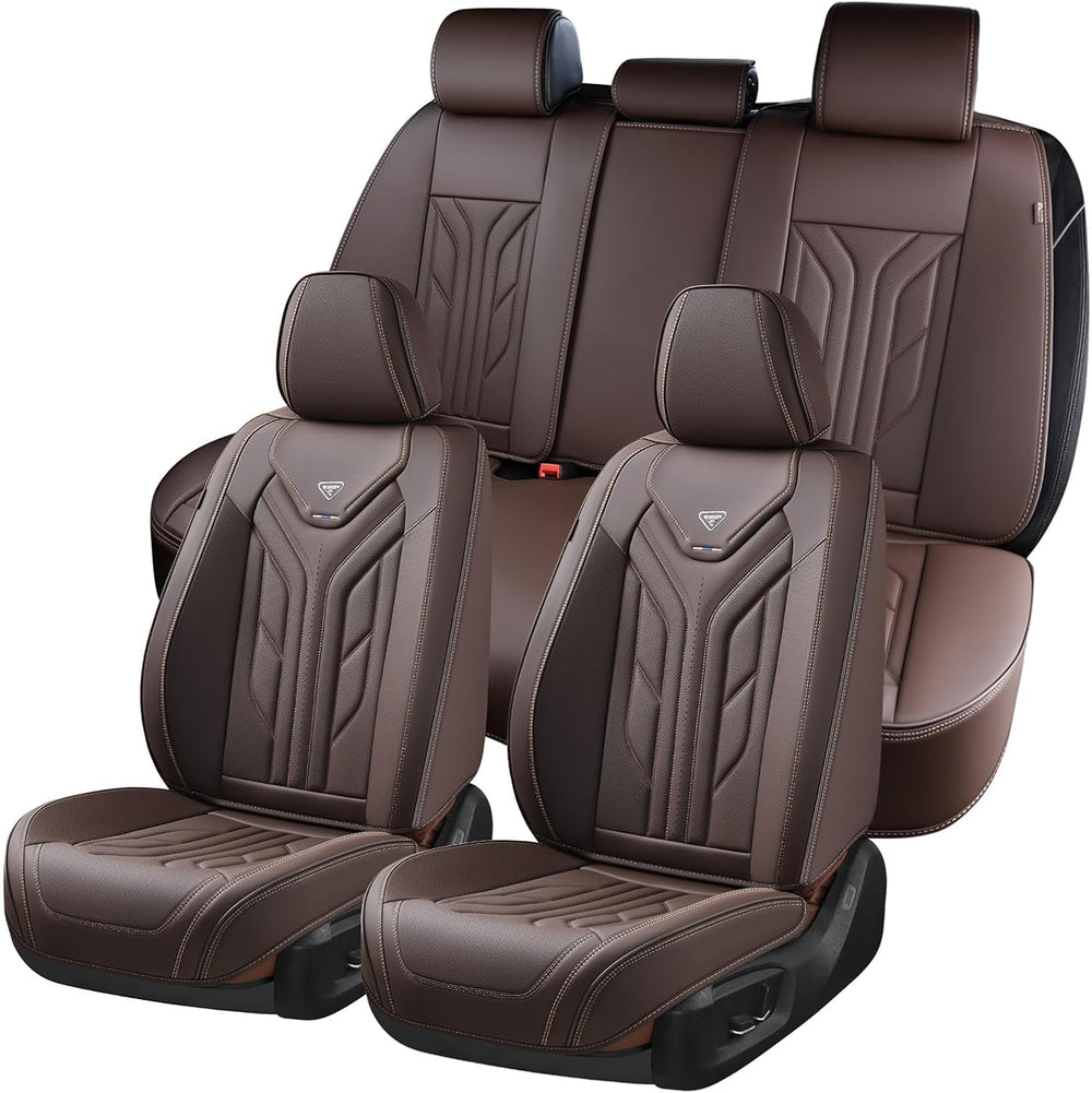 Coverado Car Seat Covers Full Set, Car Seat Protectors Leather Seat Covers fo...