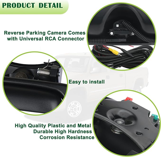 Backup Camera Tailgate Handle Rear View Camera Liftgate Latch Handle Compatible