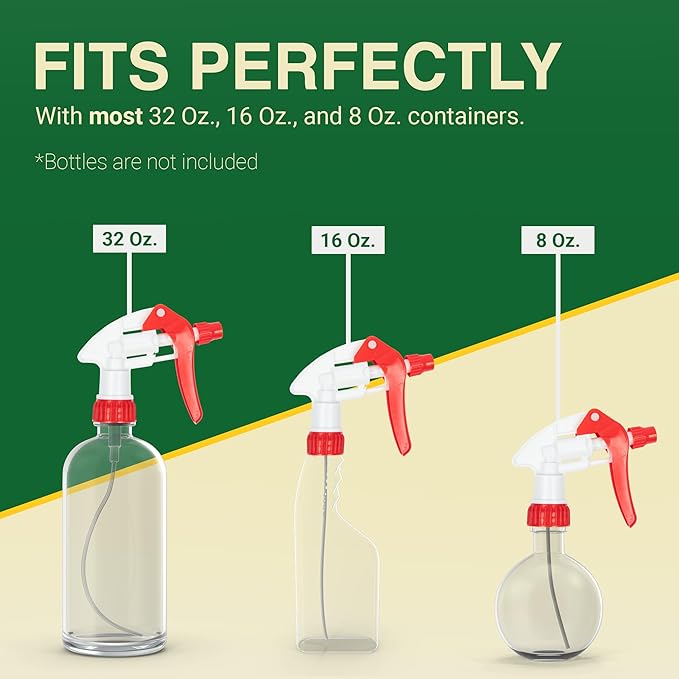 Spray Bottle Nozzle Replacement, Bottle Tops Only (24 Pack)