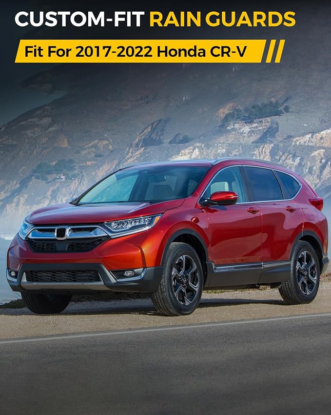 Rain Guards for Car Windows, Tape-On Window Visors Rain Guards Fit for Honda ...