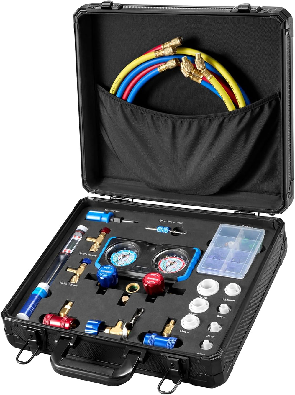 4 Way Ac Manifold Gauge Set, for R410A R134a R1234yf AC Repair