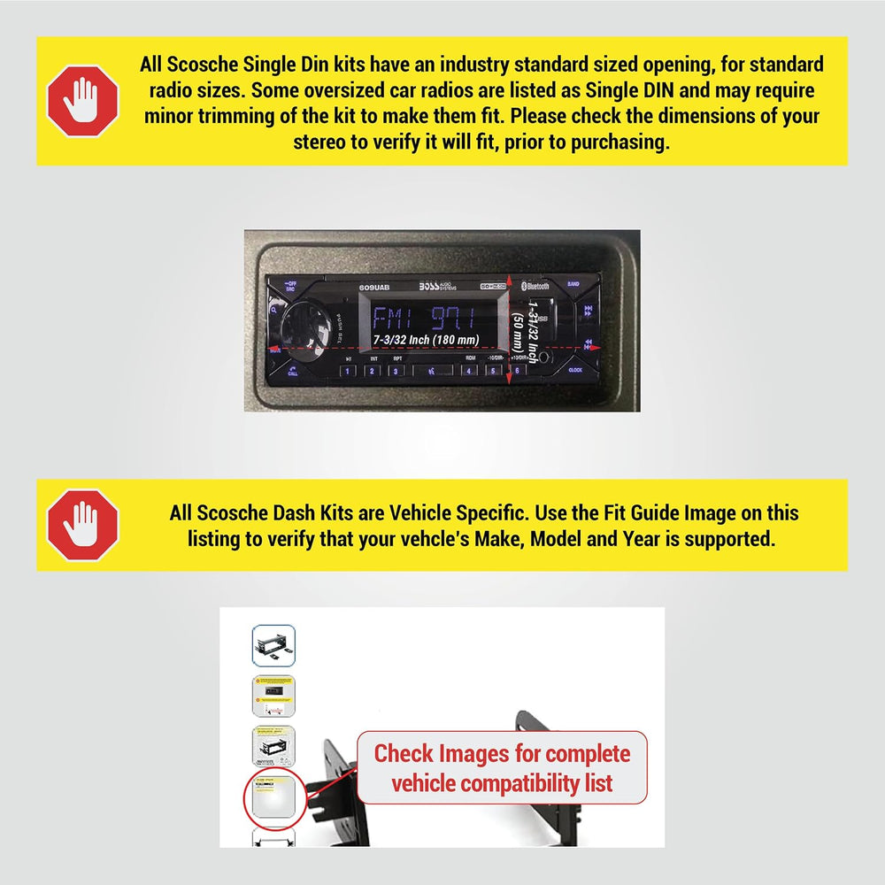 Scosche GM9505CS Complete Single DIN Stereo Installation Kit for Select Non-A...