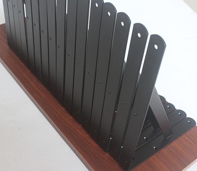 32 Pack L11 x H 8" Black Heavy Duty Shelf Brackets