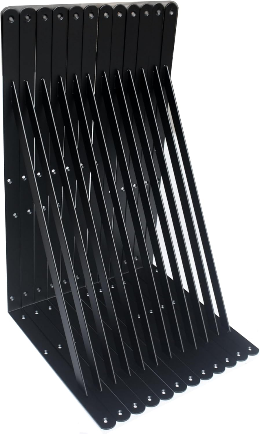 12 Pack L20 x H 12" Black Heavy Duty Shelf Brackets with Screws Metal Sh...