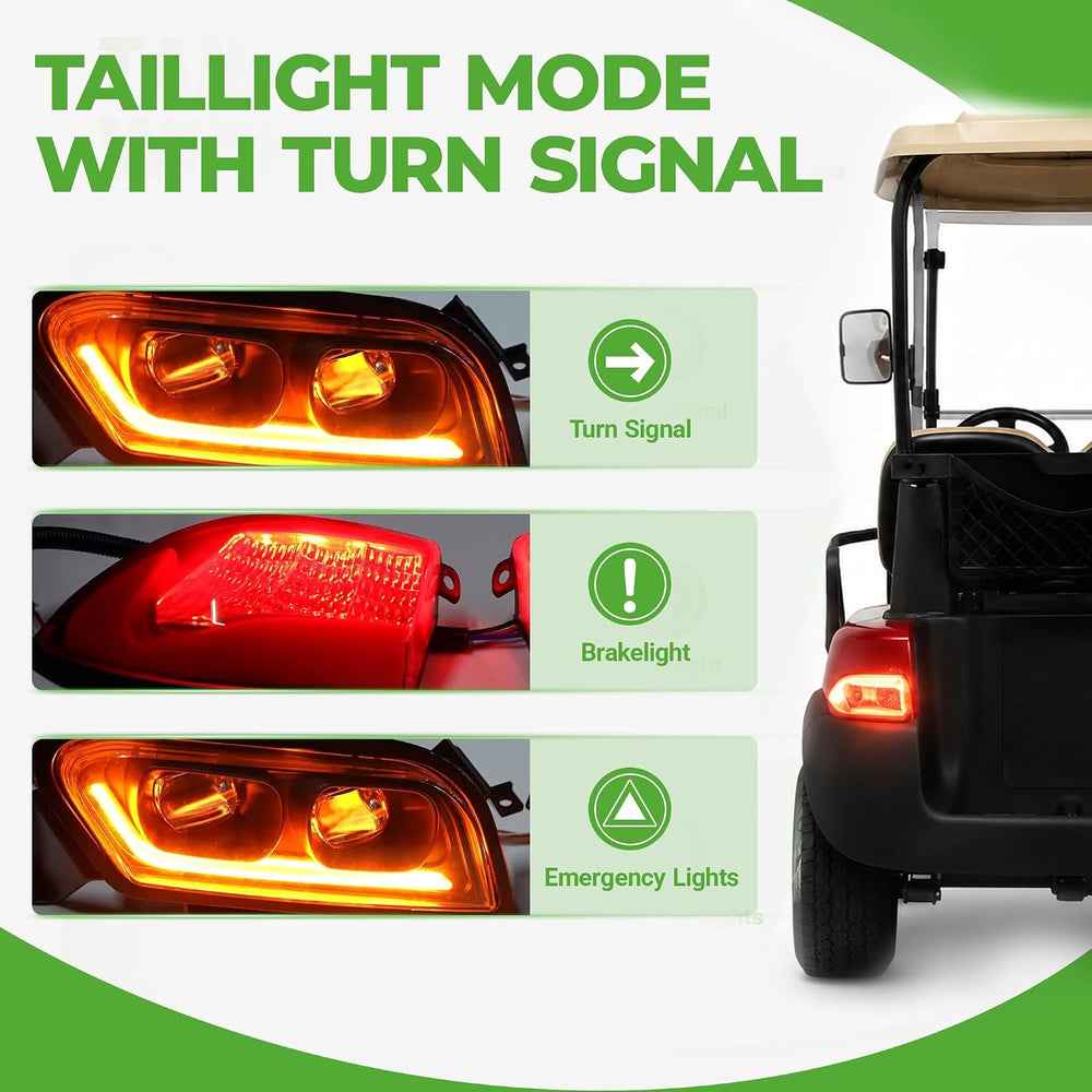 10L0L Golf Cart Light Kit for Club Car Tempo with Turn Signals 12V/36V/48V