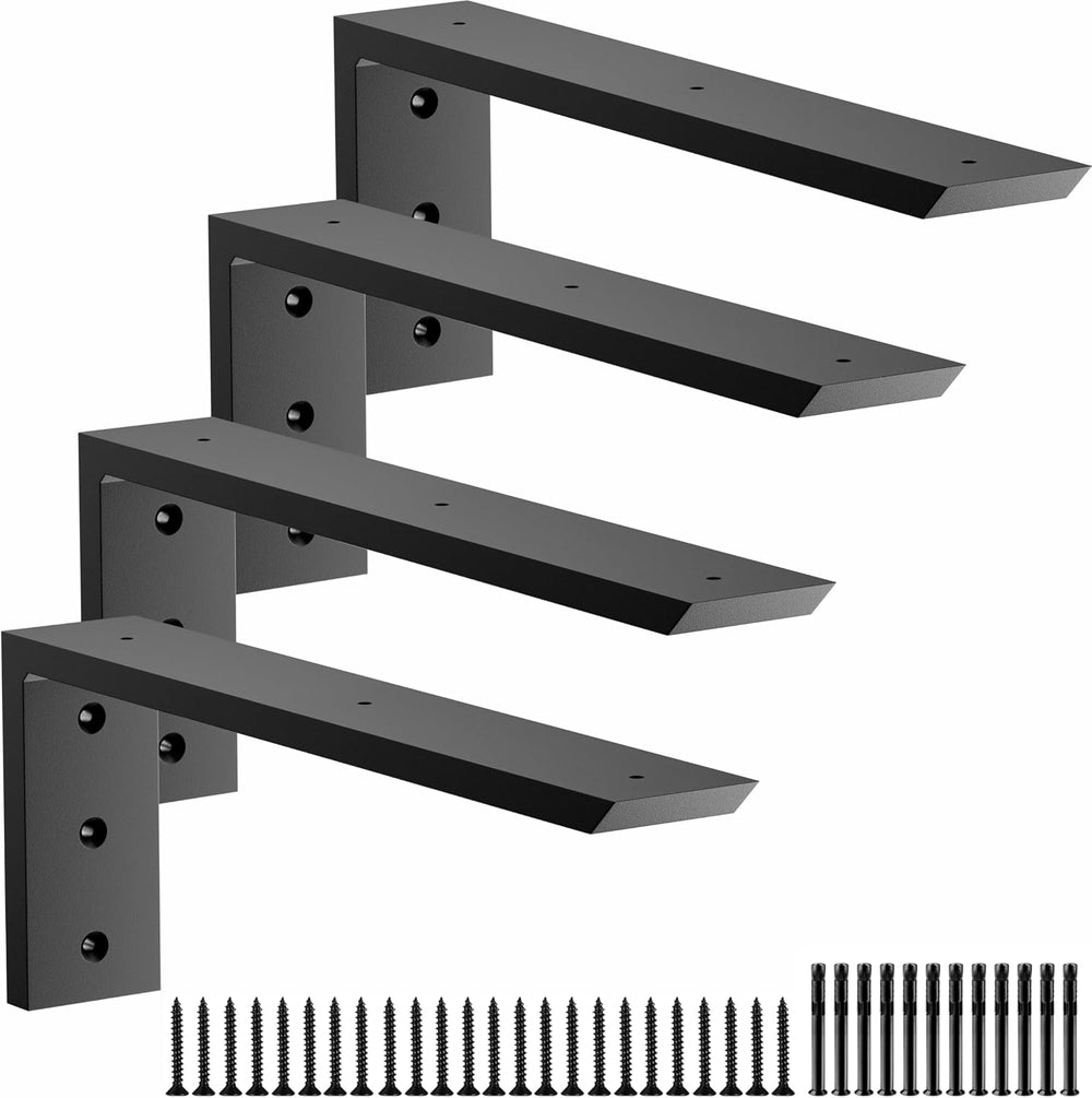 Premium Heavy Duty Countertop Brackets 16 inch 4 Pack (2/5" Thick),Grani...