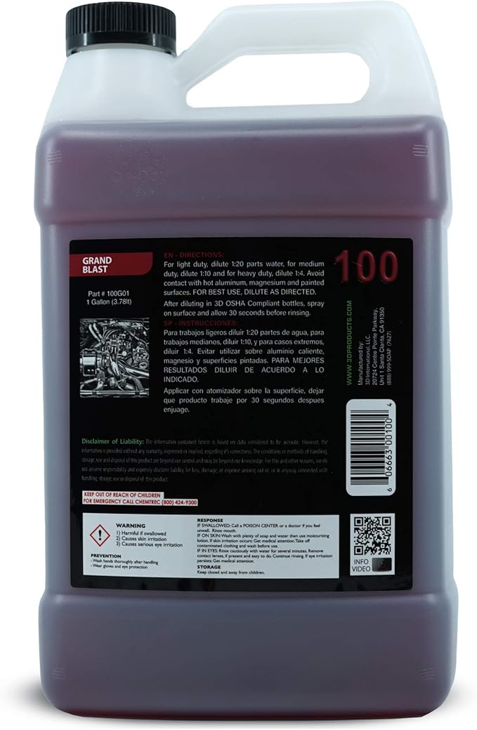 3D Grand Blast Engine Degreaser – Heavy Duty Biodegradable Cleaner