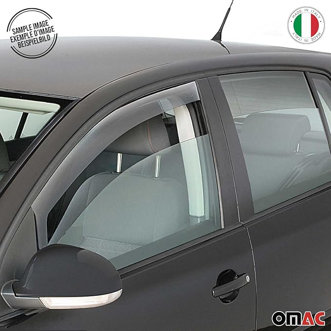 OMAC Window Visor Vent Rain Deflector (2 Pcs)