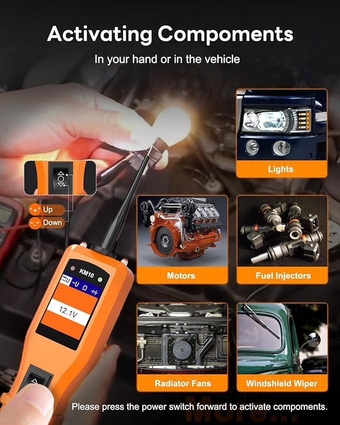 KZYEE KM10 Power Circuit Probe Kit, 12V 24V Automotive Circuit Tester, Digital