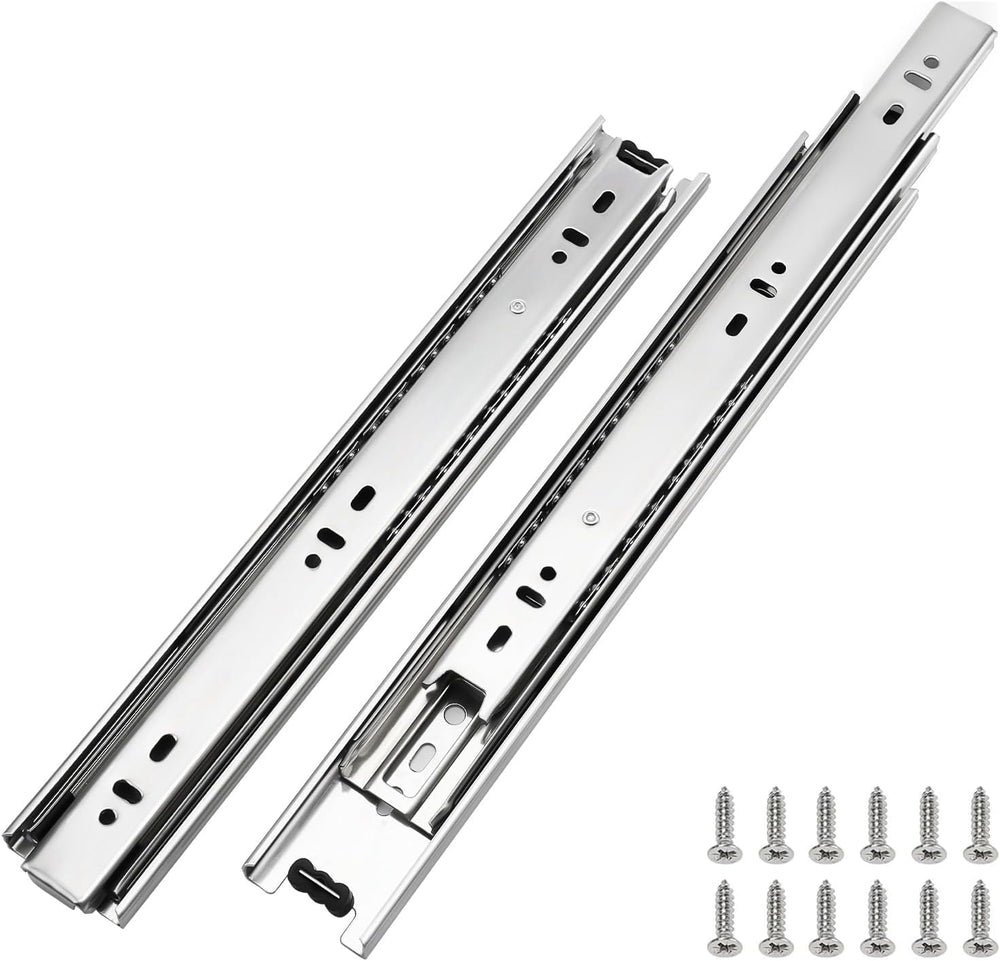 LONTAN 6 Pairs Drawer Slides 12 Inch Heavy Duty Side Mount 100 LB Capacity