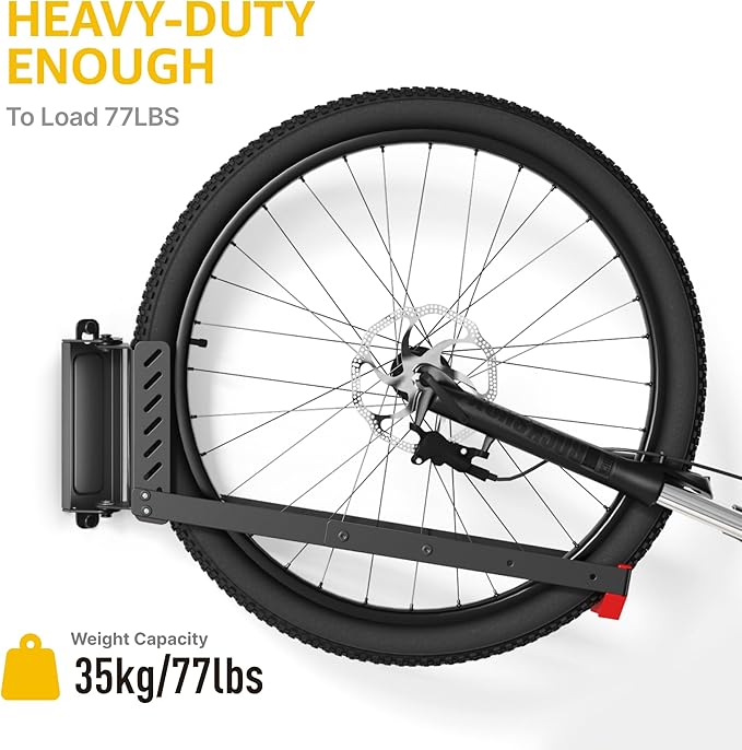 monTEK Swivel Bike Wall Mount, No Heavy Lifting Required Bike Wall Mount (2 P...