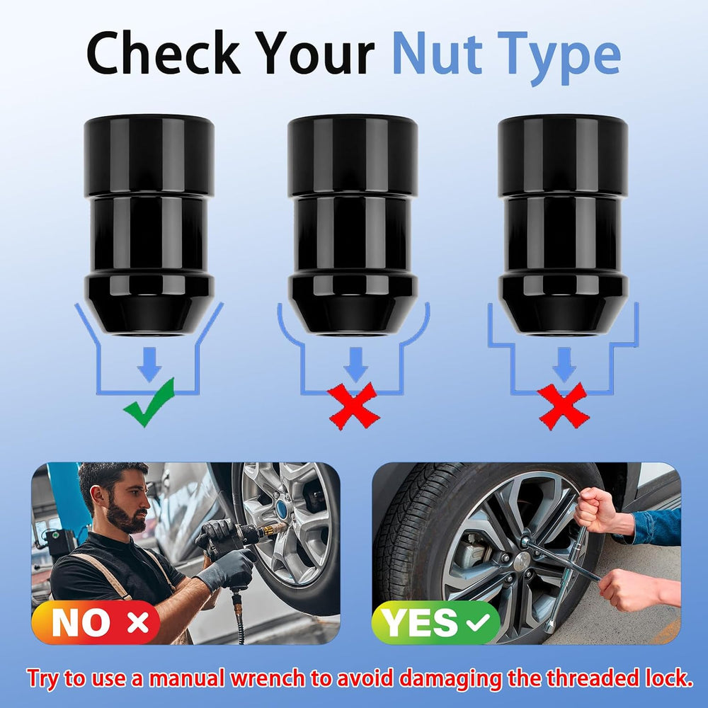 24526 Wheel Lock Lug Nut M12x1.5 Anti Theft Fit for 1991-2002 Chevy S-10 Blaz...