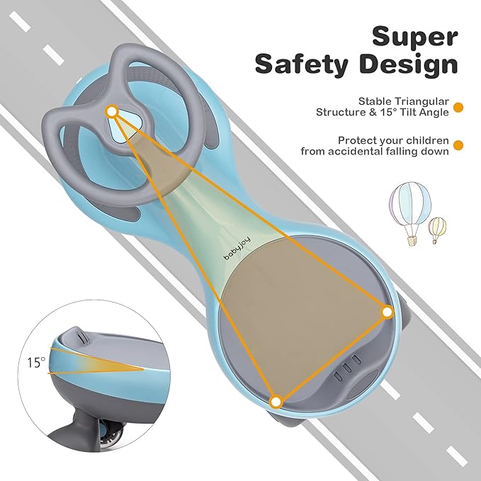 HONEY JOY Wiggle Car, 2 in 1 Swing Car
