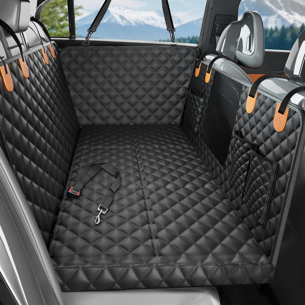 Dog Car Seat Cover for Back Seat, Hard Bottom Hammock Hold 400lbs For Cars