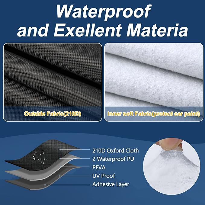 QUNSUNUS Waterproof Car Cover for Pontiac Grand Prix 1978-1996, Outdoor Car