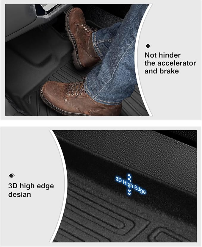Powerty Floor Mats for 2022-2025 Kia EV6 Accessories All Weather Floor Liner 3D