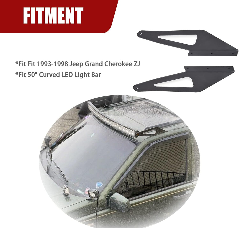 Wsays 50" Light Bar Mount Bracket Fit for Jeep Grand Cherokee ZJ 1993-1998