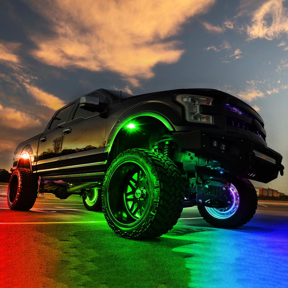 OFFROADTOWN 12 pods LED Rock Lights RGB Multicolor Neon Trail Rig Lights Unde...