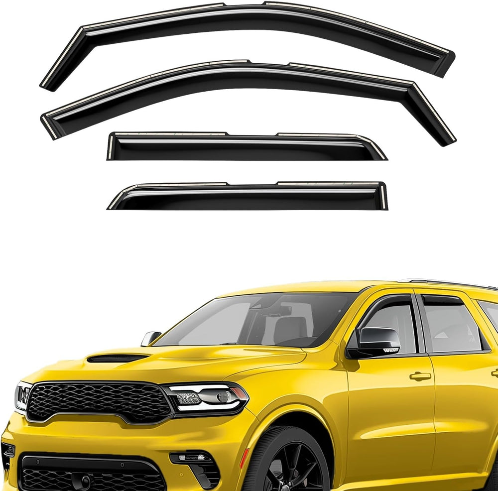 Extra Durable Window Deflectors in-Channel Window Visors Rain Guards Fit (4pcs)
