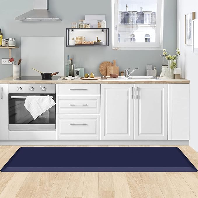 KitchenClouds Kitchen Mat Cushioned Anti Fatigue Kitchen Rug 0.8inch Waterproof