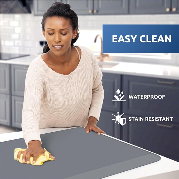 KitchenClouds Kitchen Mat Cushioned Anti Fatigue Rug 24"x70" Waterp...