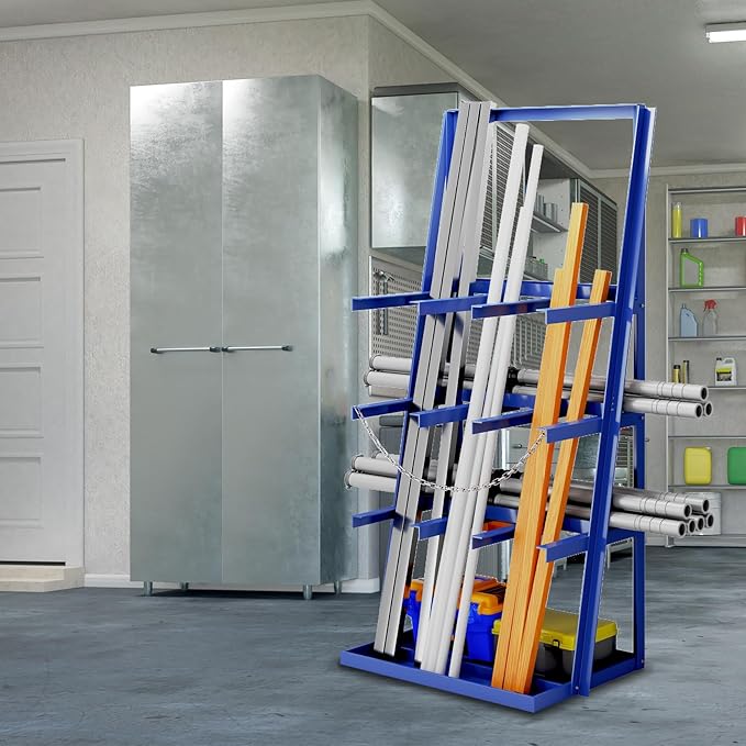 Vertical Bar Rack, 3000 LB Capacity, Steel Bays Long Parts Storage Rack