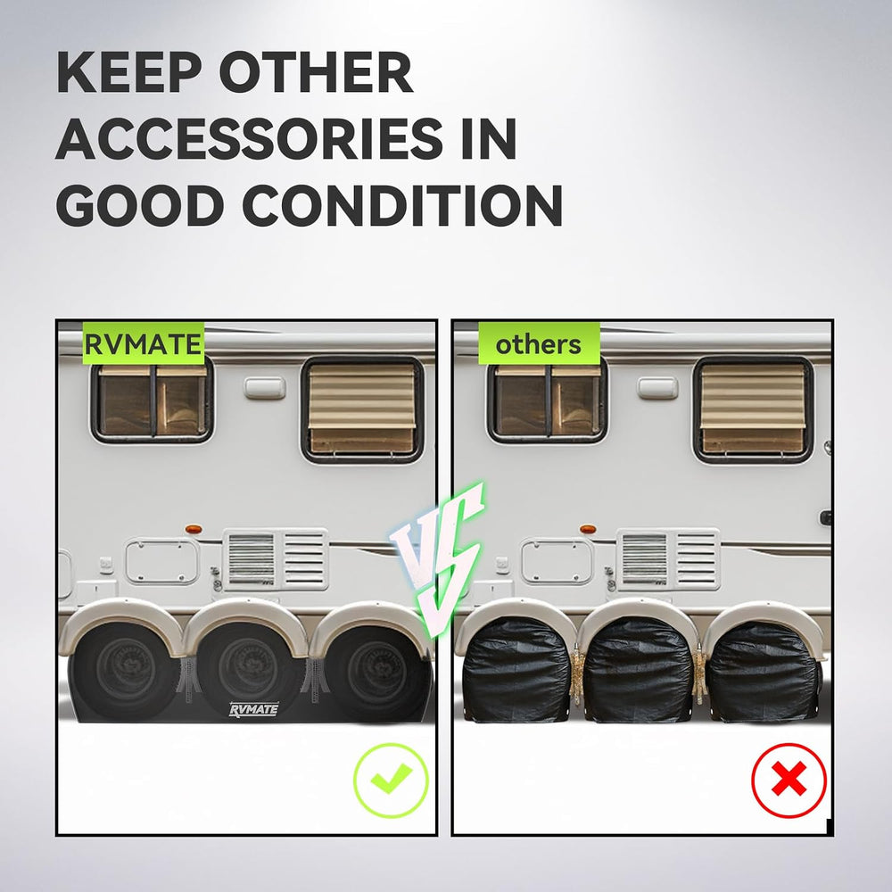 RVMATE Triple Axle Tire Covers, RV Tire Cover (2 Pack) Fits 30"-32"...