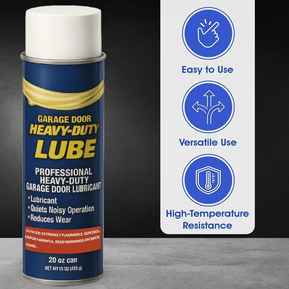 Premium Heavy-Duty Garage Door Lubricant 20oz – Long-Lasting, Multi-Purpose R...