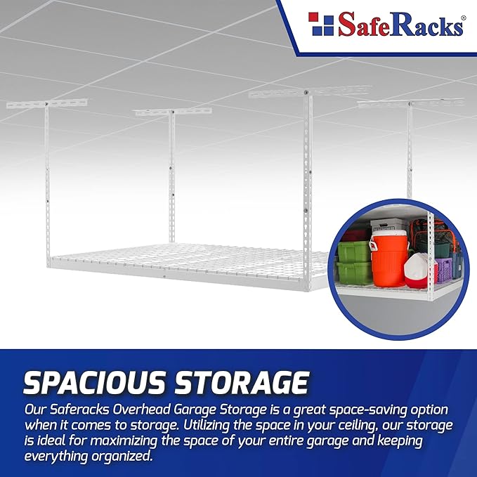 SafeRacks 4x6 Overhead Garage Storage Rack