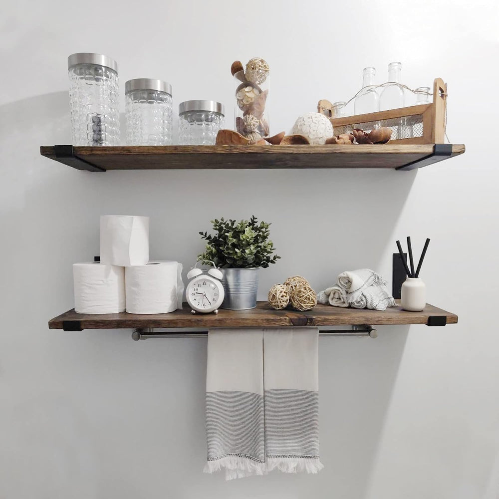 10 Pack Heavy Duty J Shelf Brackets with Lip, 9-Inch Industrial Wall-Mounted ...