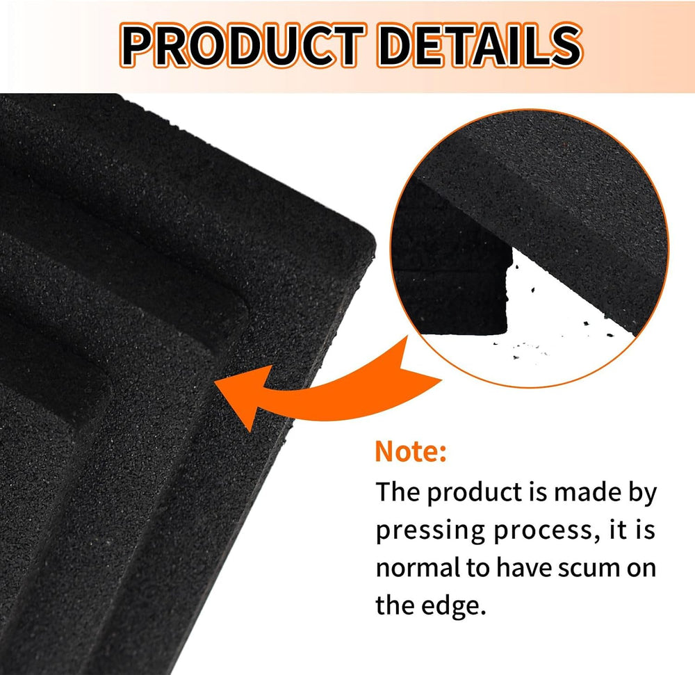 OULEME RV Leveling Block Flex Pads, 12” Rubber Jack Pads, Anti-Vibration &...