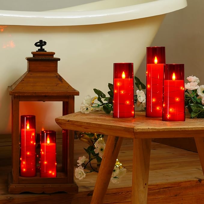 Raycare Flameless Candle with Remote Timer – 5 Flickering Acrylic Battery Ope...