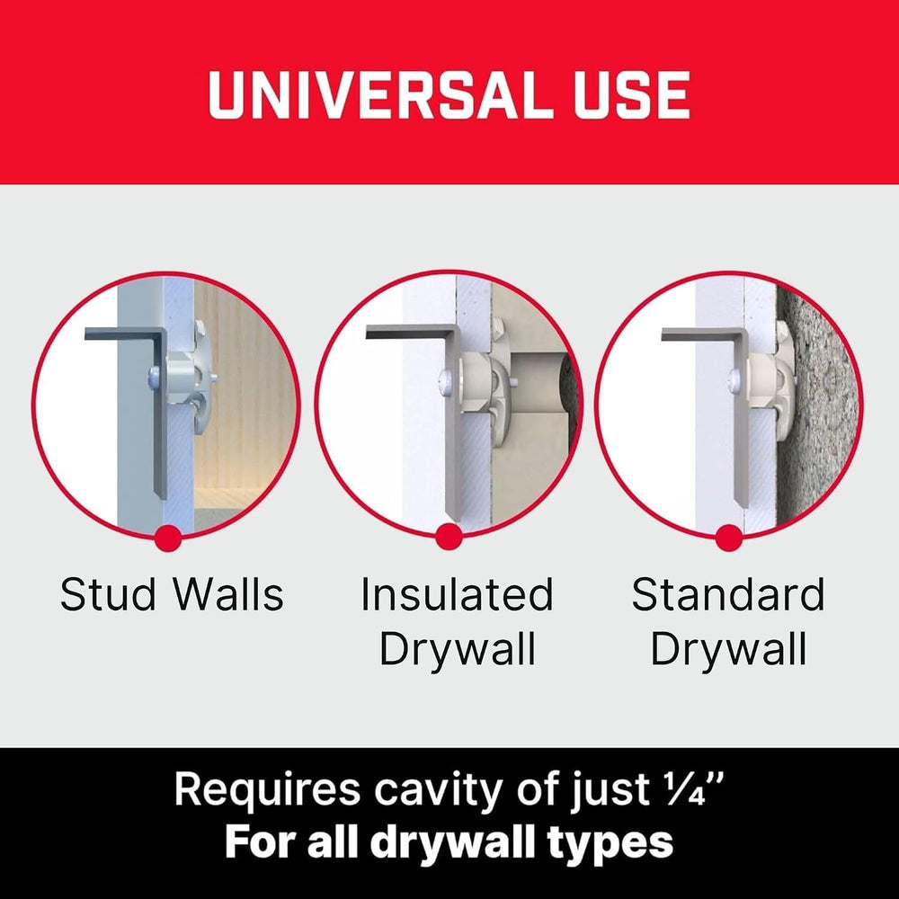 Bullfix Universal Drywall Fixings - Holds up to 255lbs, Heavy Duty Wall Ancho...