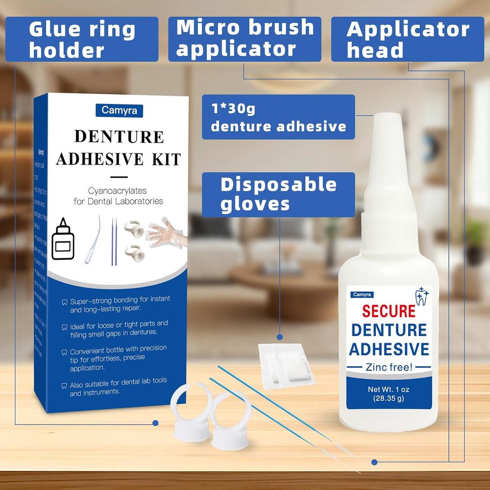 Dental Lab Instant Bonding Dental Glue (1 oz), Repair Cracks, Secure Loose &a...