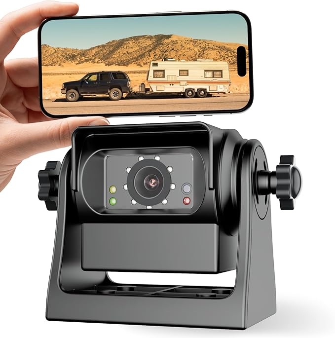 EWAY WiFi Magnetic Hitch Wireless Backup Rear/Front View Camera Rechargeable