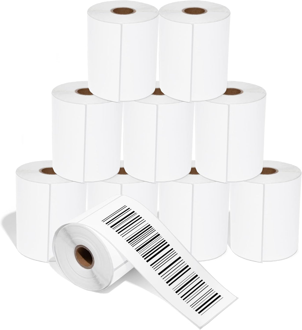 4" X 8" Direct Thermal Labels (2000 Count, 10 Rolls) - Large